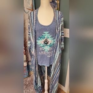 Ariat Tank top and Kimono combo
